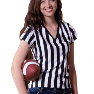 Ladies Womens V-Neck Referee Shirt Jersey Uniform Top