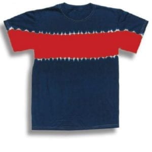 Patriotic Center Stripe Tie Dye T Shirt