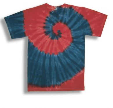 Patriotic Spiral Tie Dye T Shirt