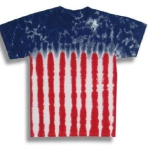 Patriotic American Flag 2 Tie Dye T Shirt