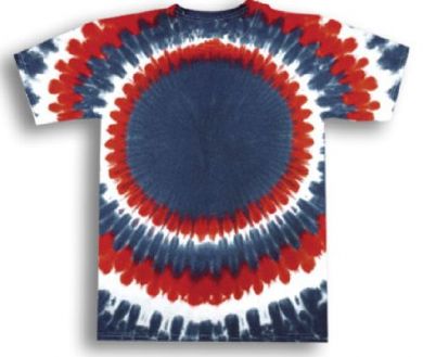 Patriotic V Dye Tie Dye T Shirt