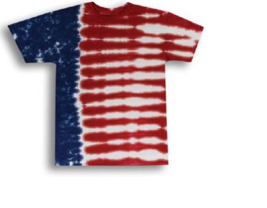 Patriotic American Flag Tie Dye T Shirt
