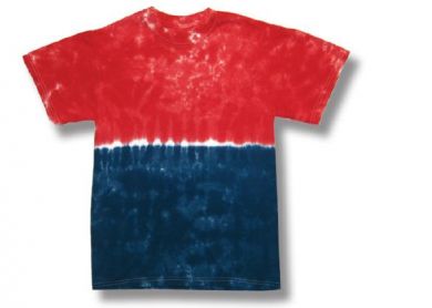 Patriotic Two Tone Tie Dye T Shirt