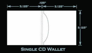 Single CD Wallet Printing DVD or Blu Ray