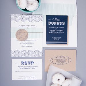 wedding invitations donuts