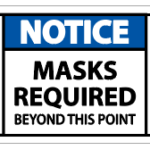 notice masks required printed sign banner sticker