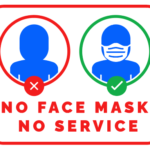 No face mask no service covid-19 signs