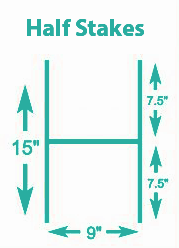 Metal Wire Yard Lawn Sign Stakes 15″ Tall
